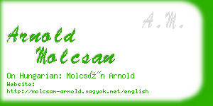 arnold molcsan business card